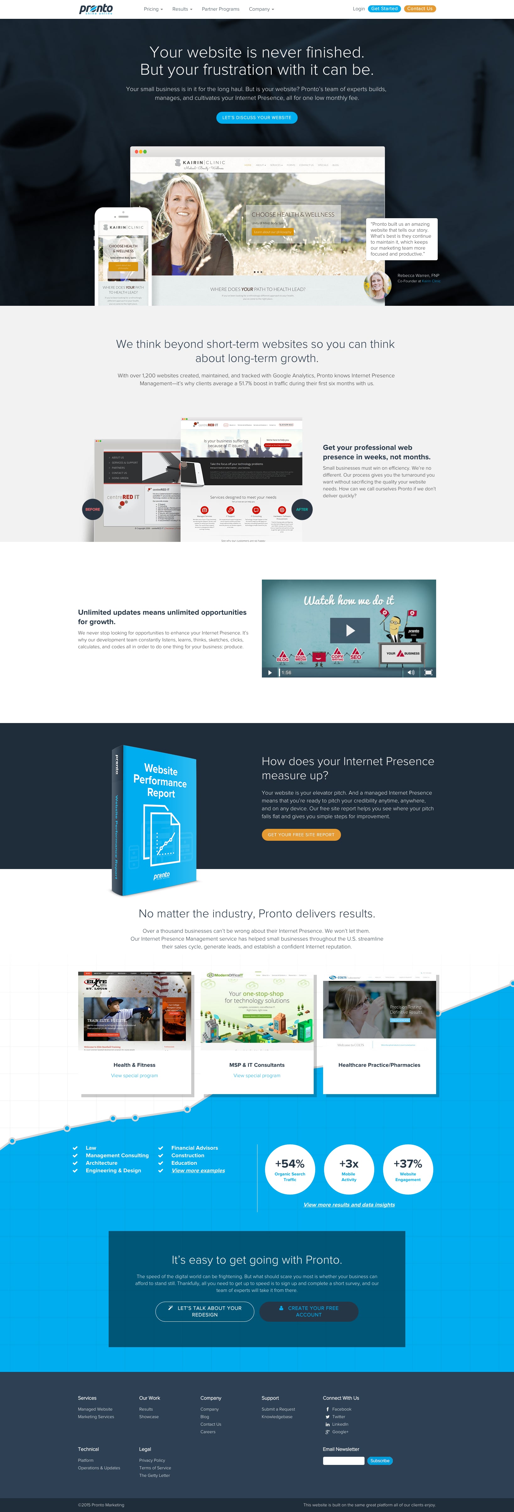 Pronto Marketing Screenshot