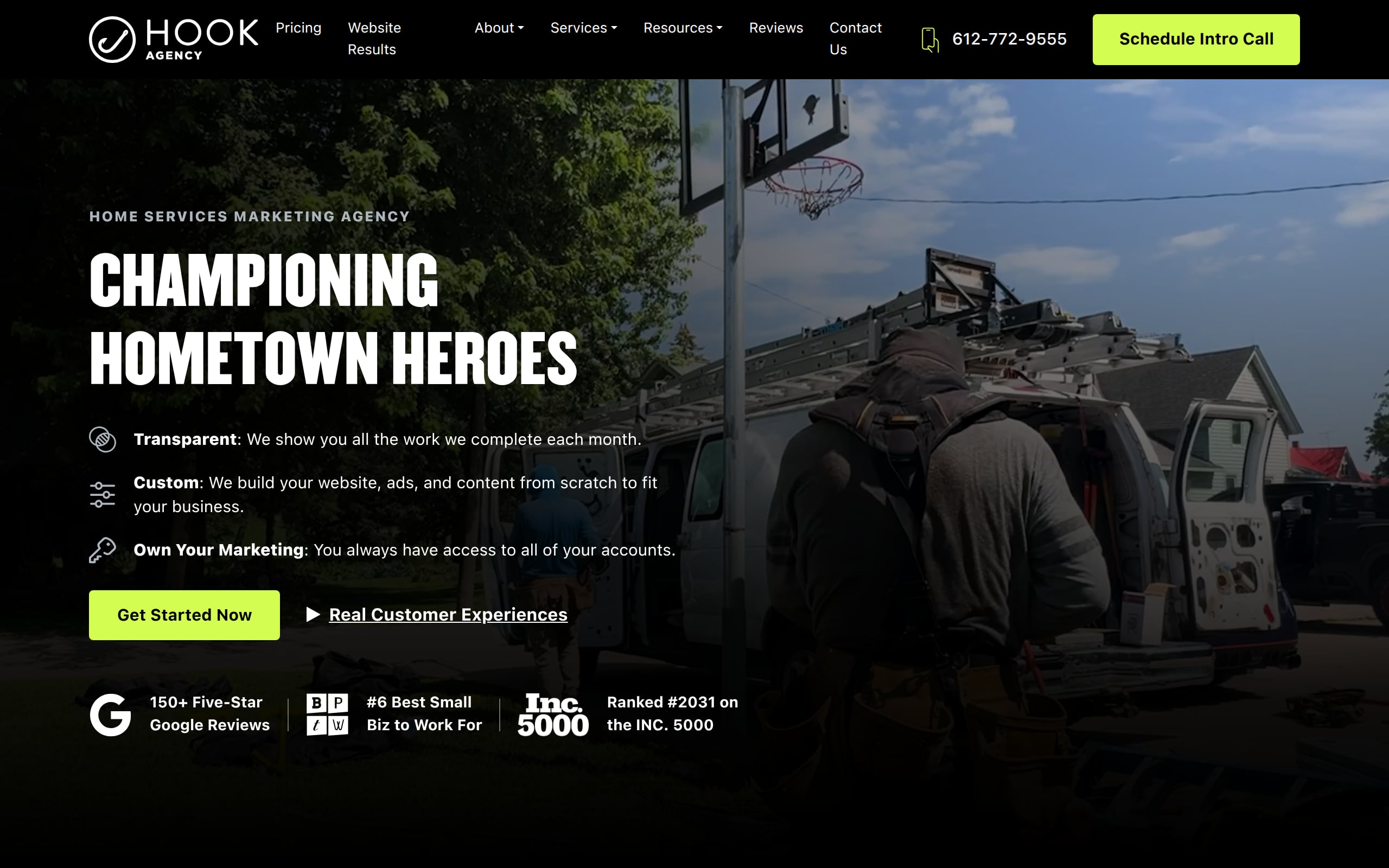 Hook Agency Screenshot