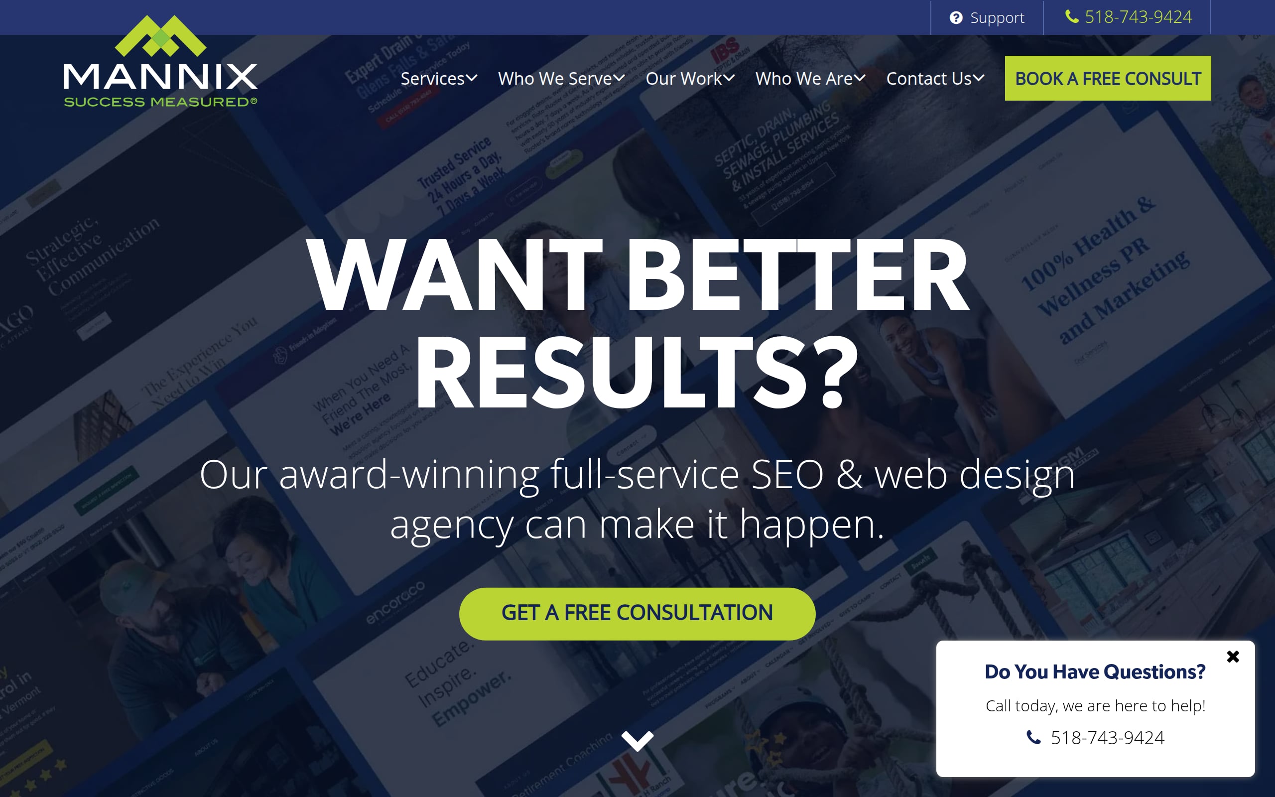 Mannix Marketing Screenshot