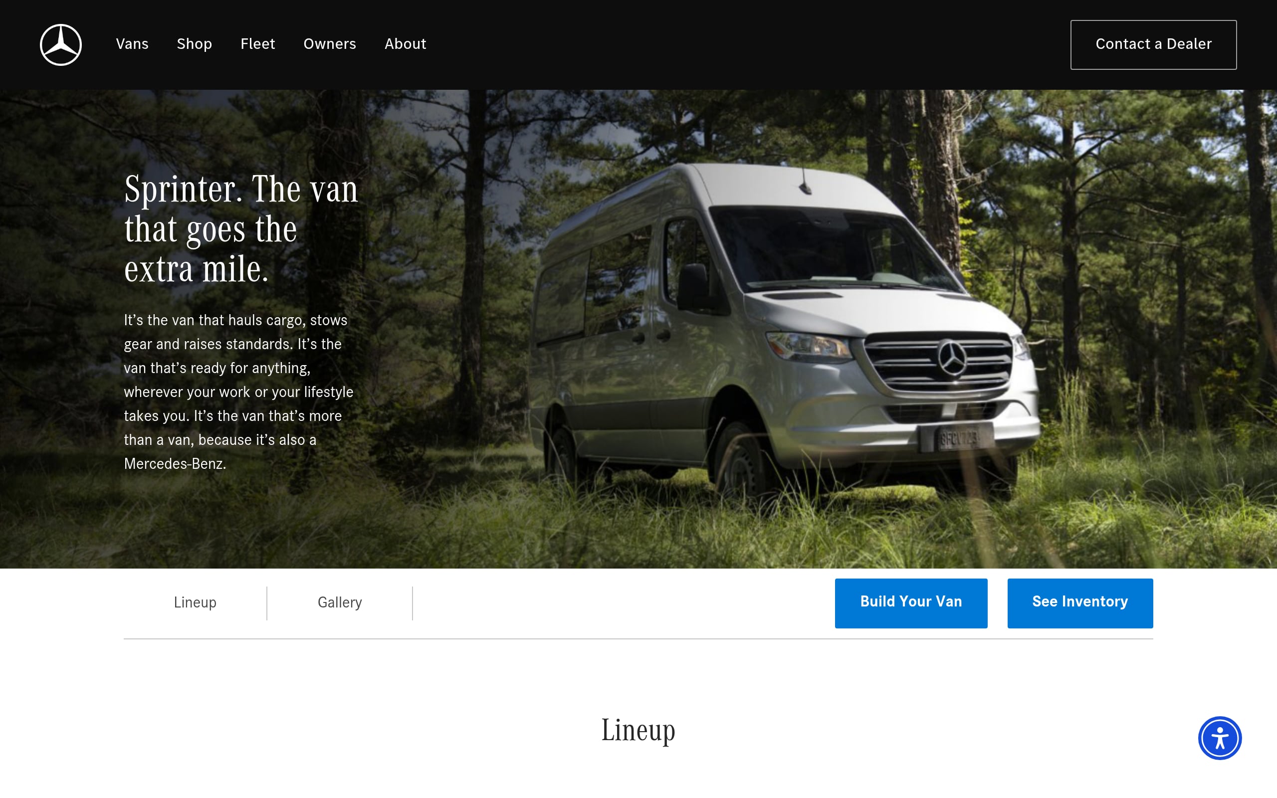 2025 Mercedes-Benz Sprinter Screenshot