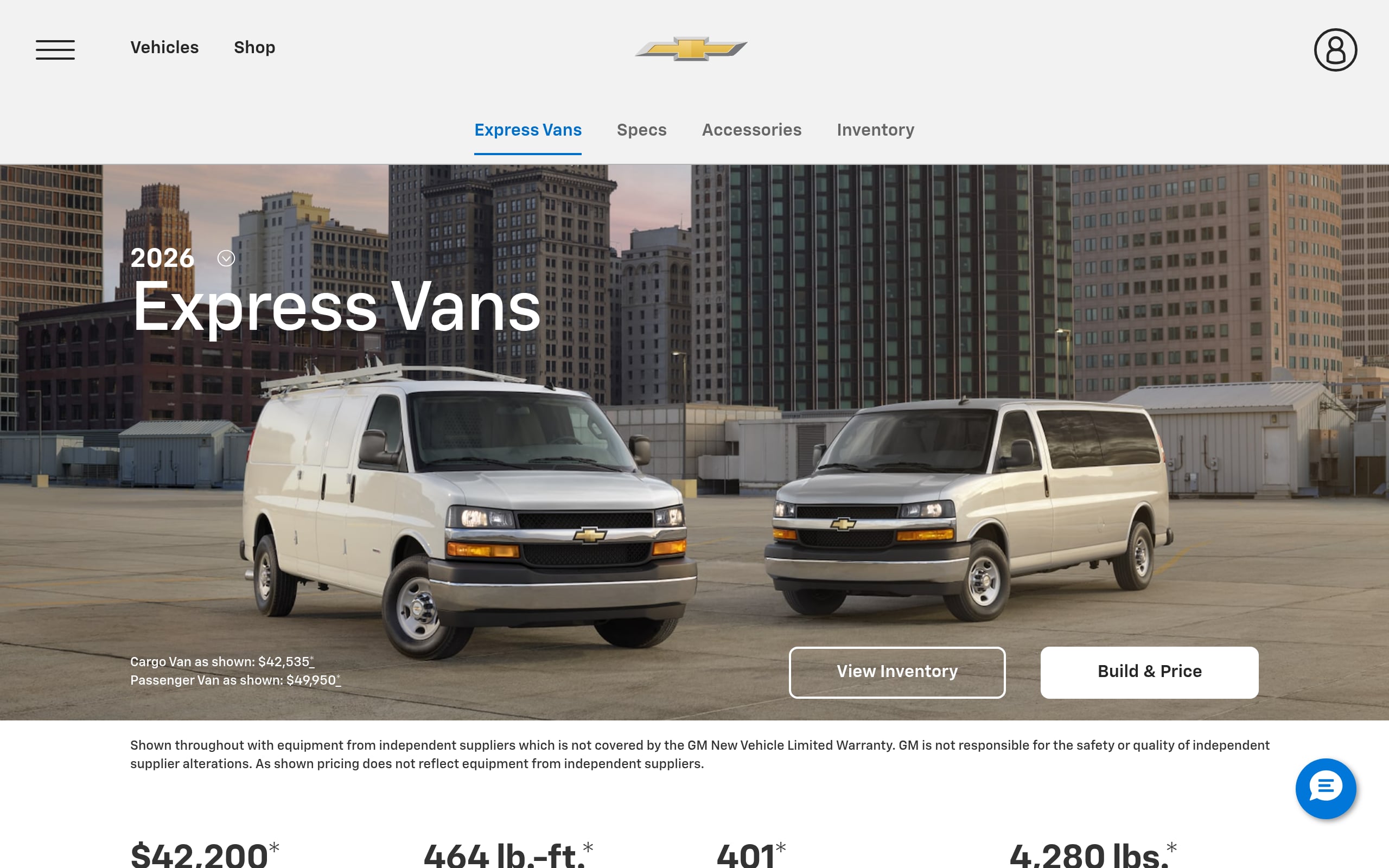 2023 Chevrolet Express Passenger Van Screenshot