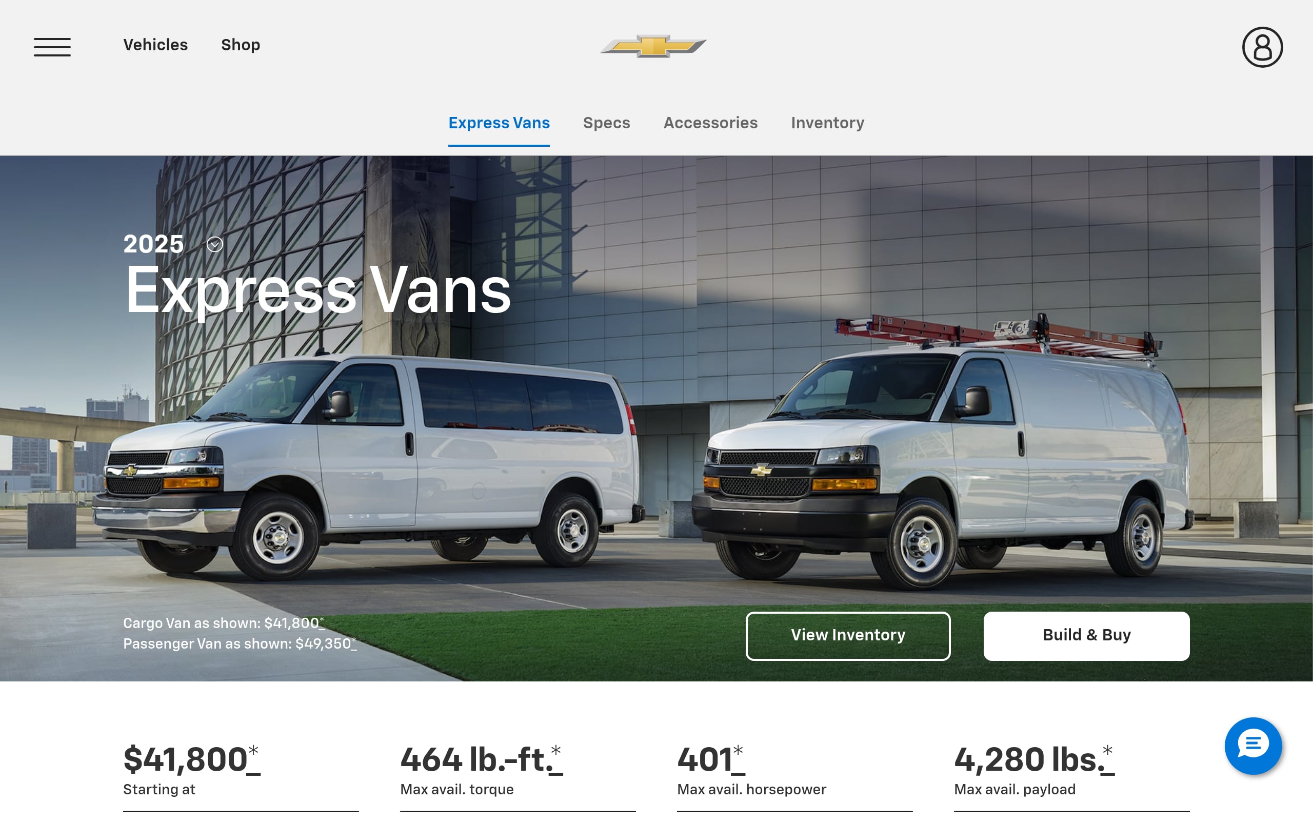 2025 Chevrolet Express Passenger Van Screenshot