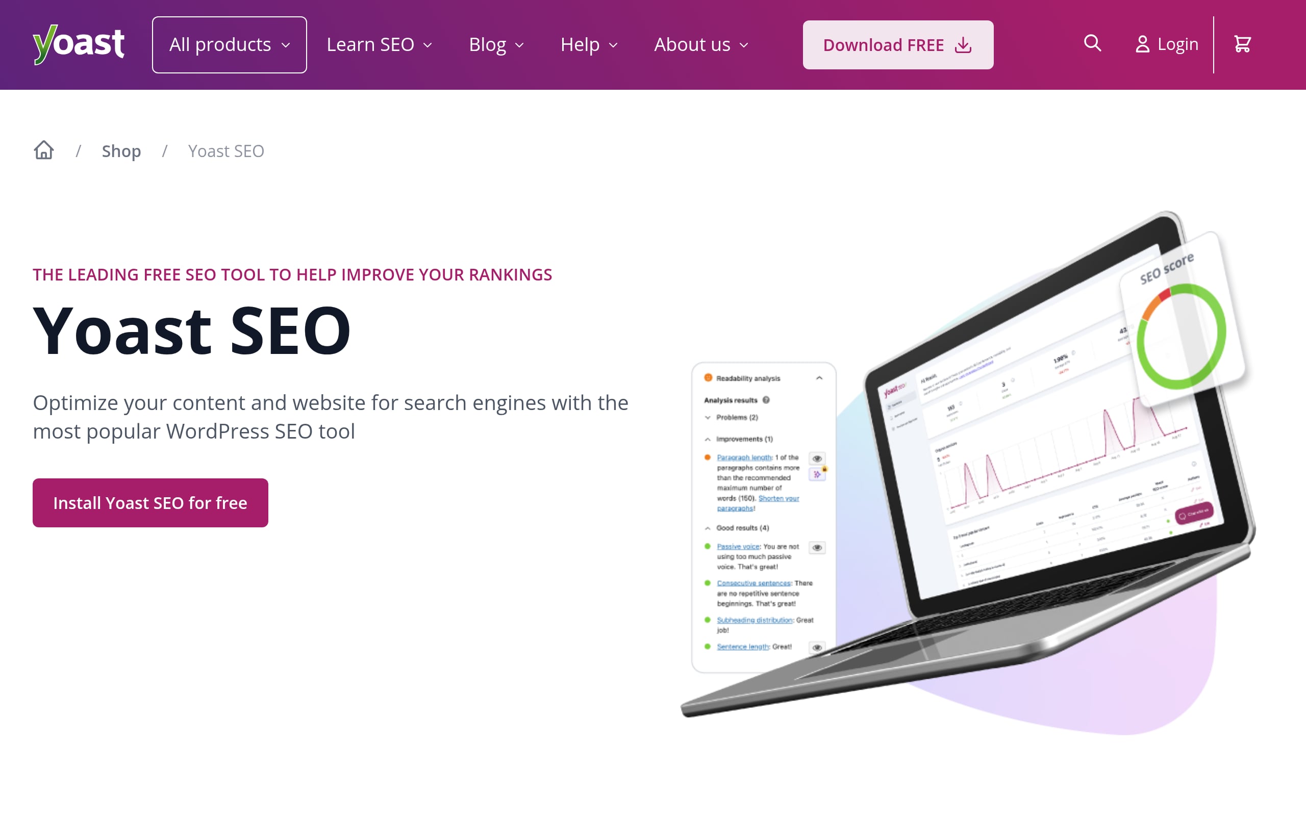 Yoast SEO (WordPress plugin) Screenshot