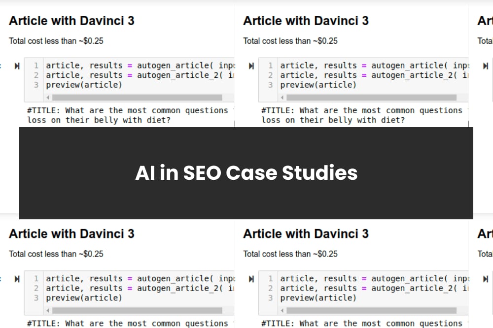 Case Study 2: Alton Lex’s 1,000 Articles via GPT API Screenshot