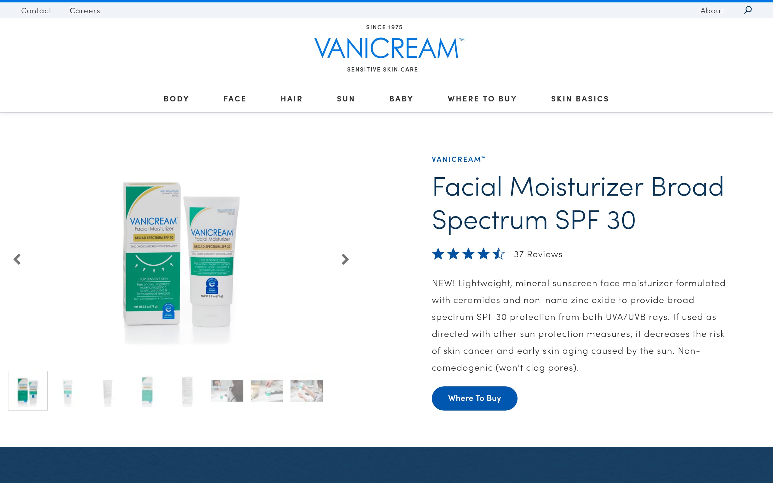 Vanicream Facial Moisturizer with SPF 30 Screenshot