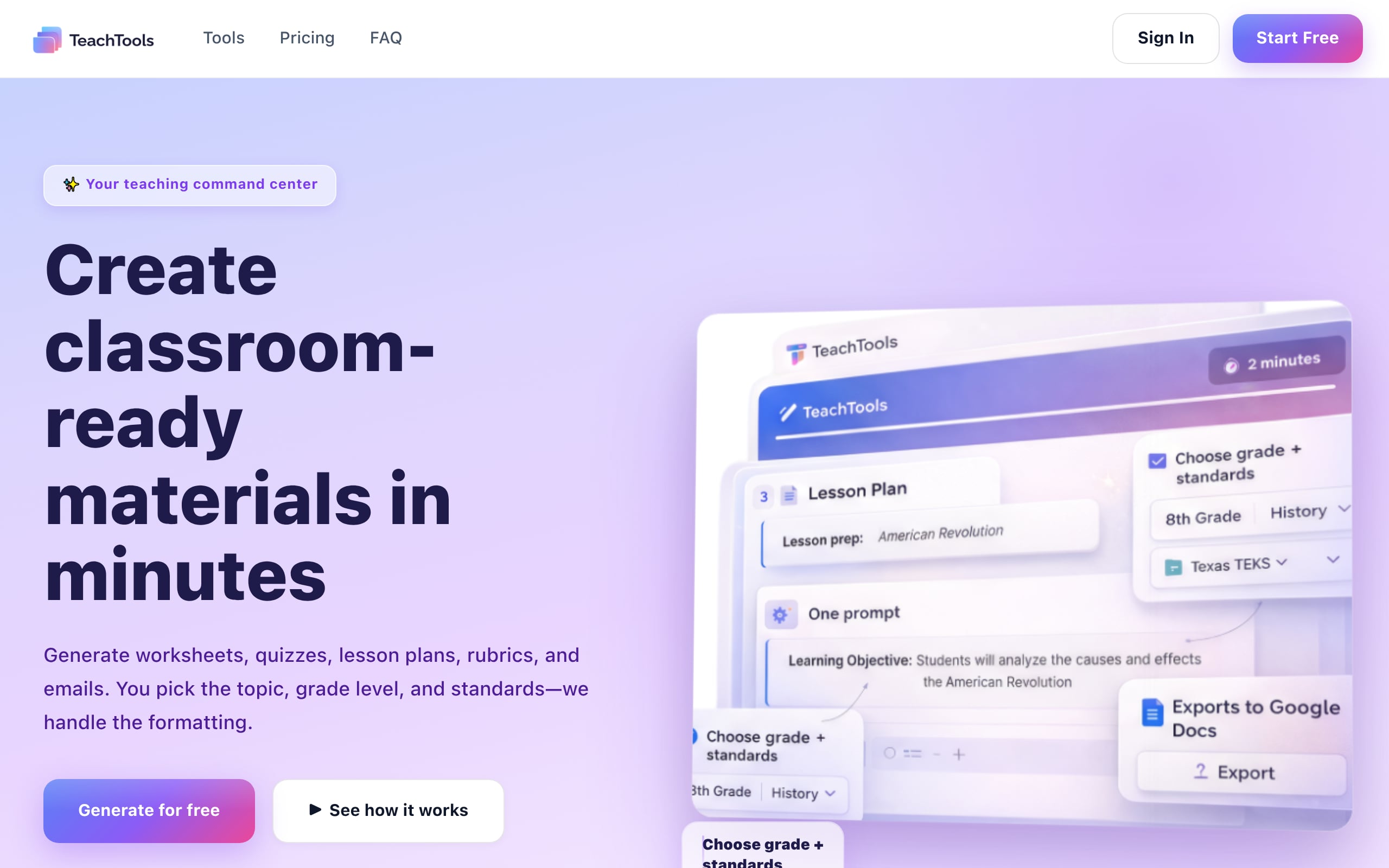 Publish for an audience: Sites Screenshot