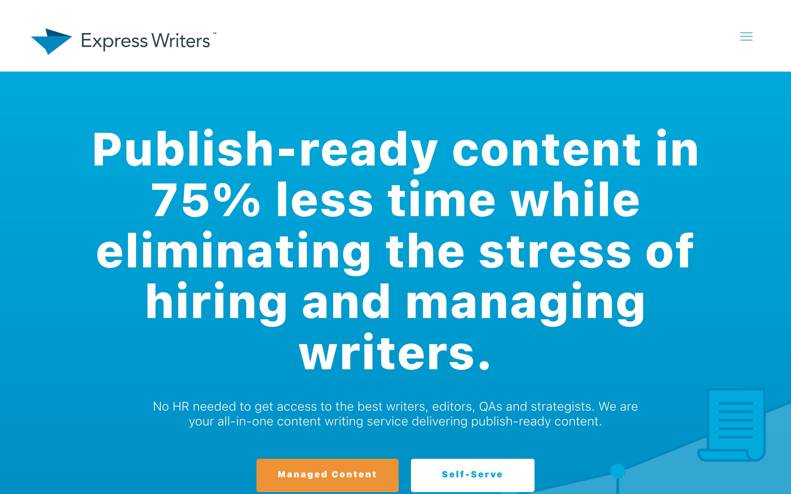 Express Writers Screenshot