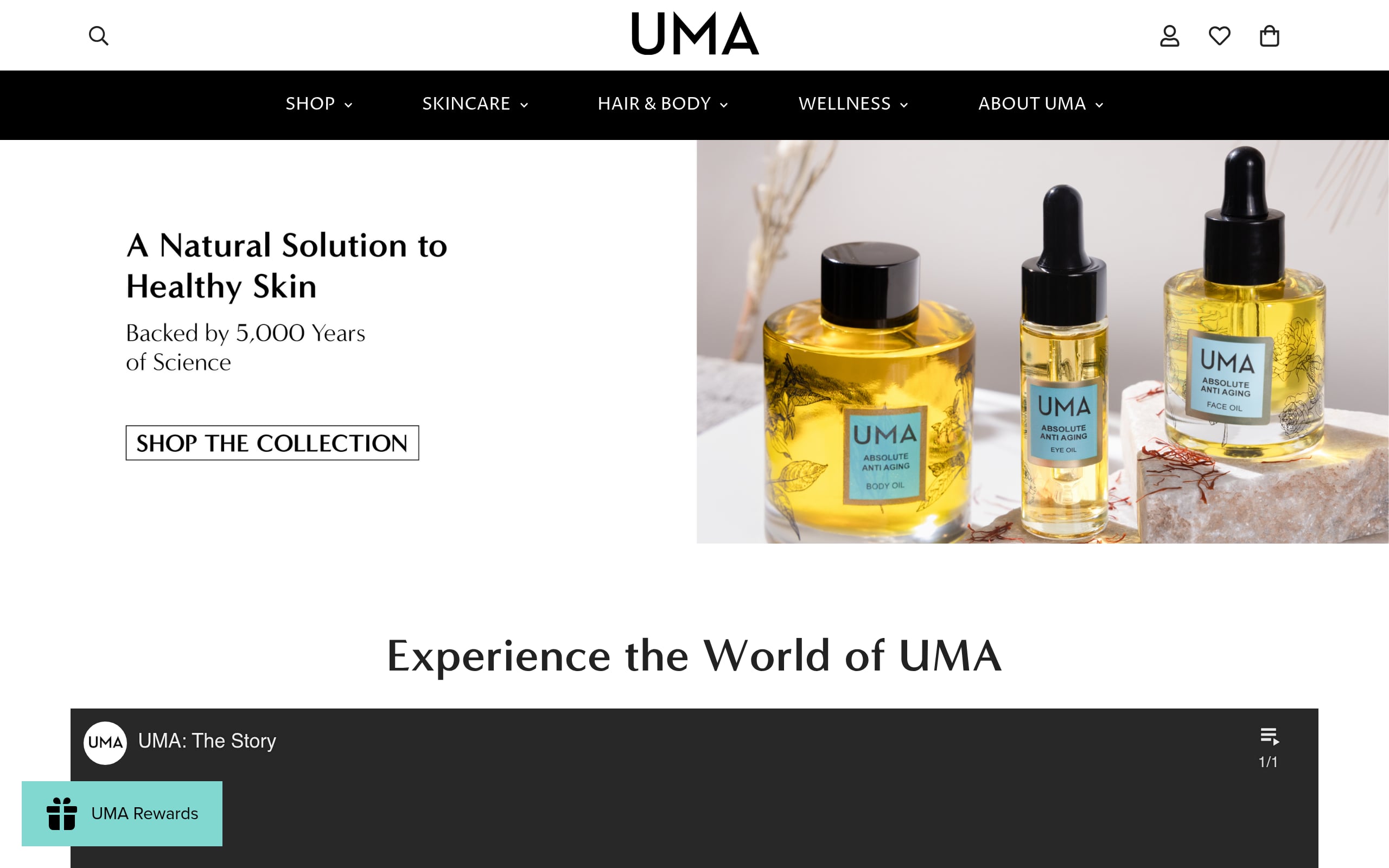 Uma Oils Wellness Oil Trial Kit Screenshot