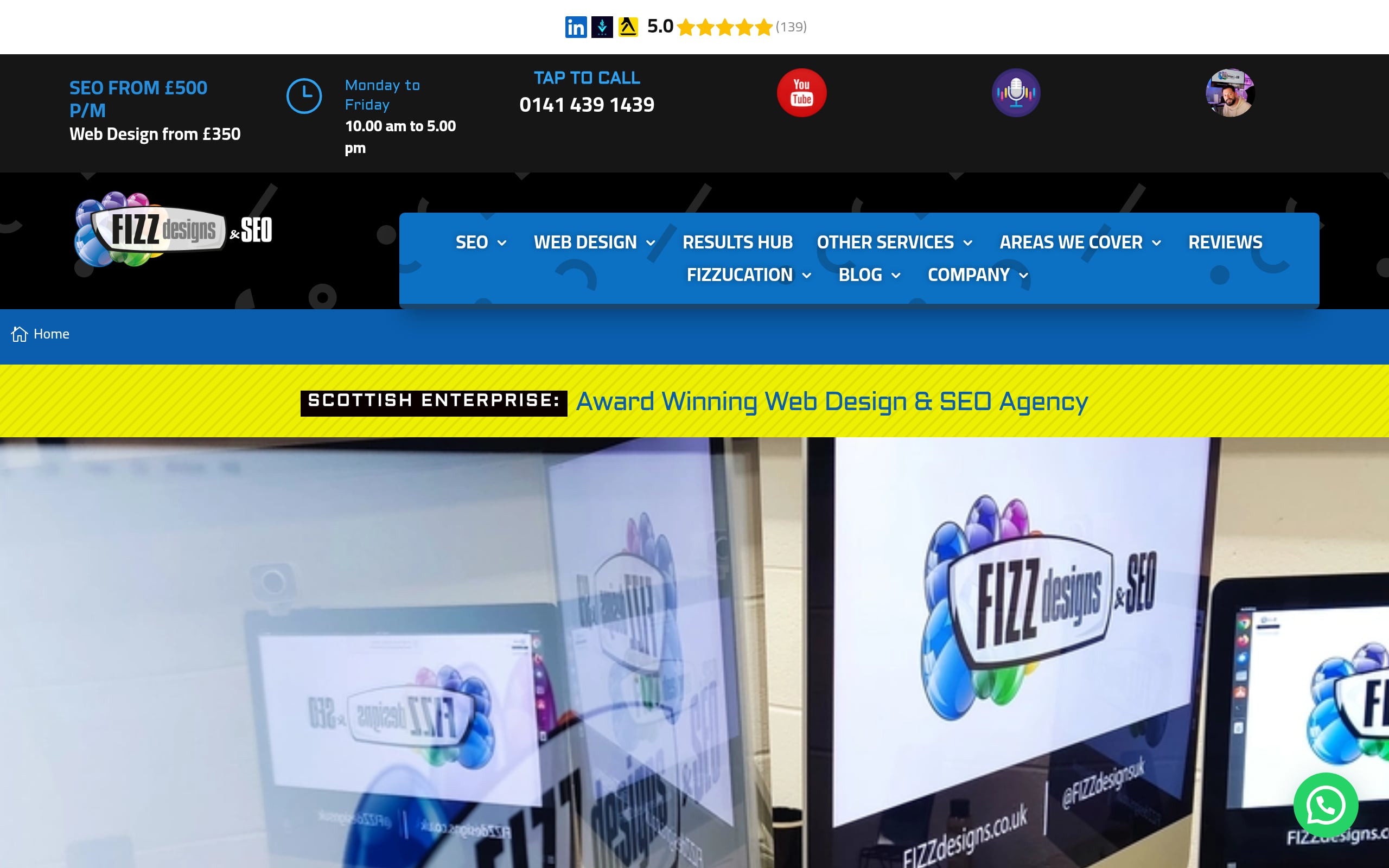 FIZZ Designs & SEO Glasgow Screenshot