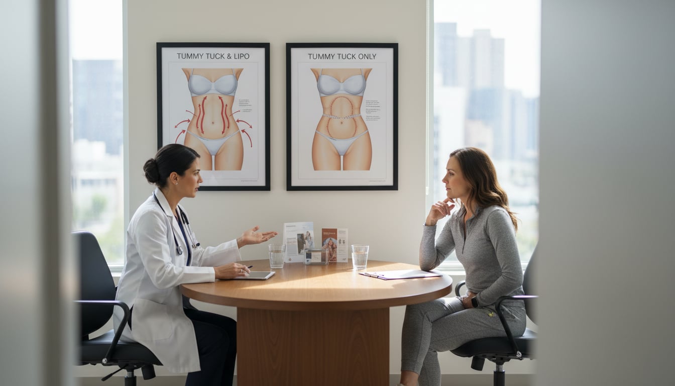 tummy tuck with lipo vs without