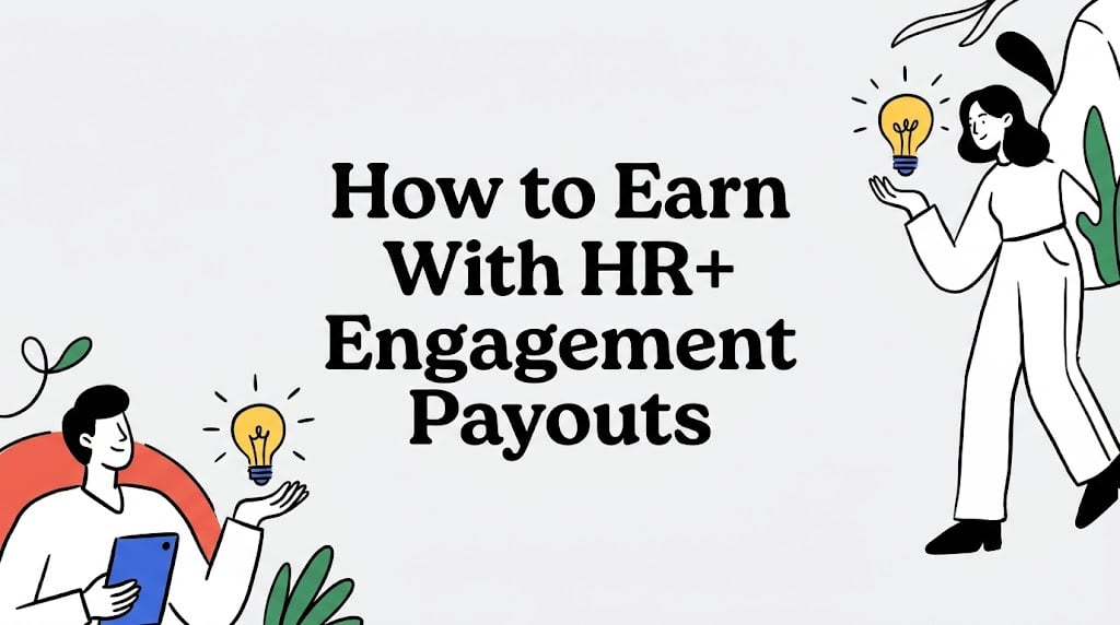 A graphic showing coins and a plus icon, representing HR+ engagement payouts in Highrise.