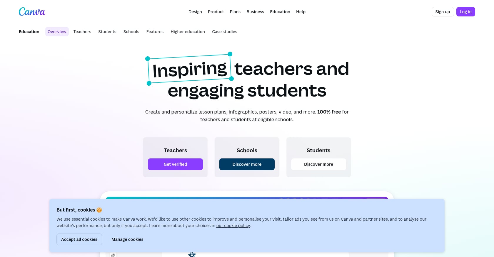 Canva for Education Screenshot