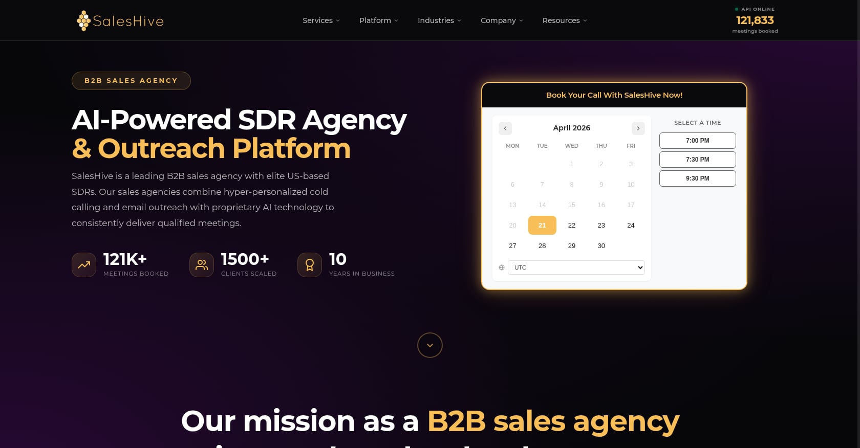 SalesHive Screenshot