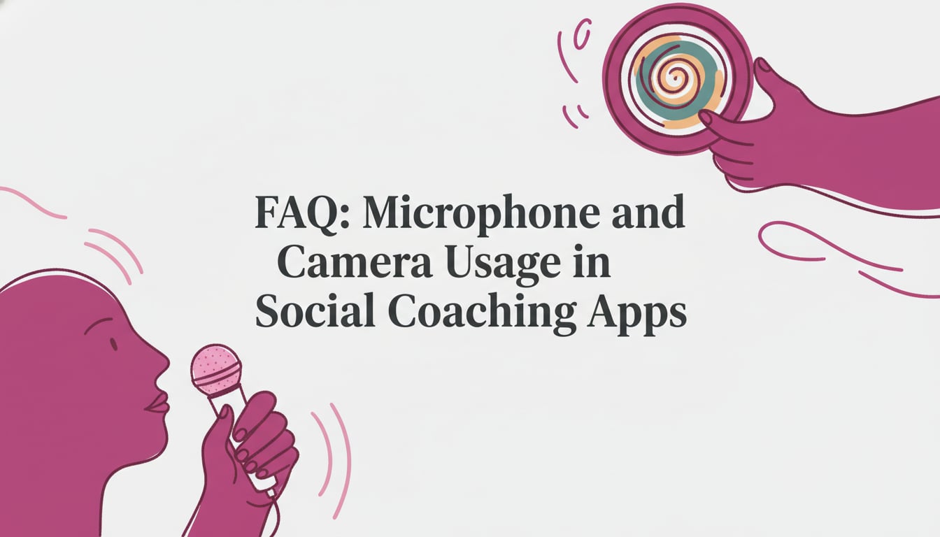 faq about microphone and camera usage in social coaching apps