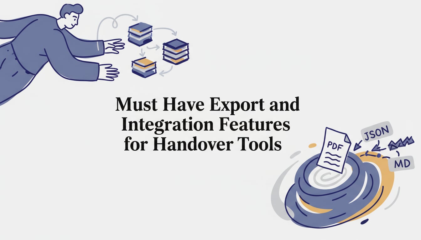 must have export and integration features for handover tools