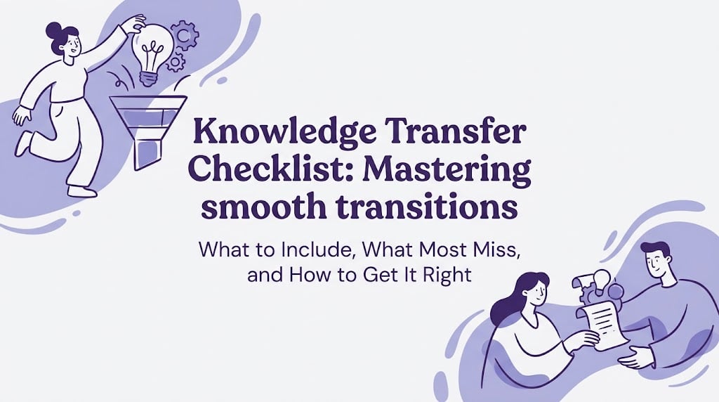 knowledge transfer checklist