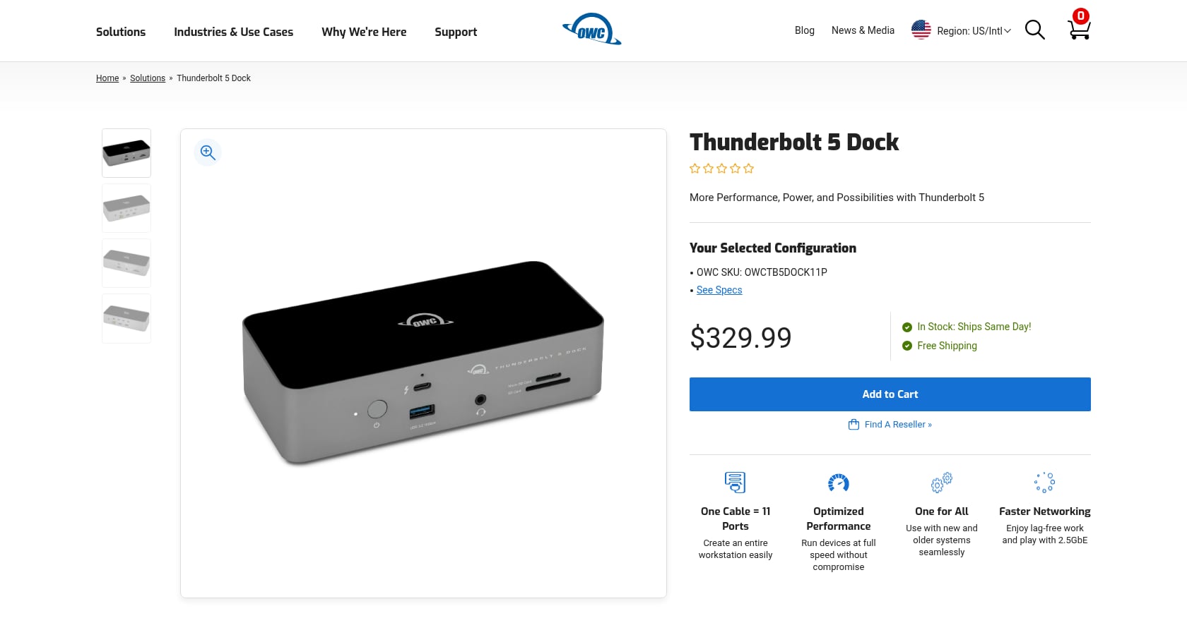 OWC Thunderbolt 5 Dock (11-Port) Screenshot