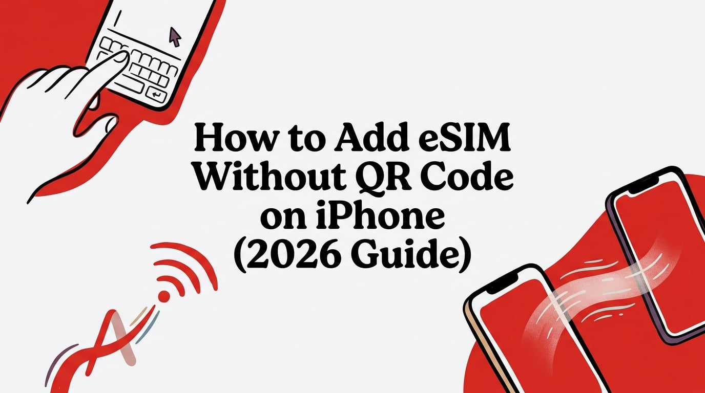 add esim without qr code iphone