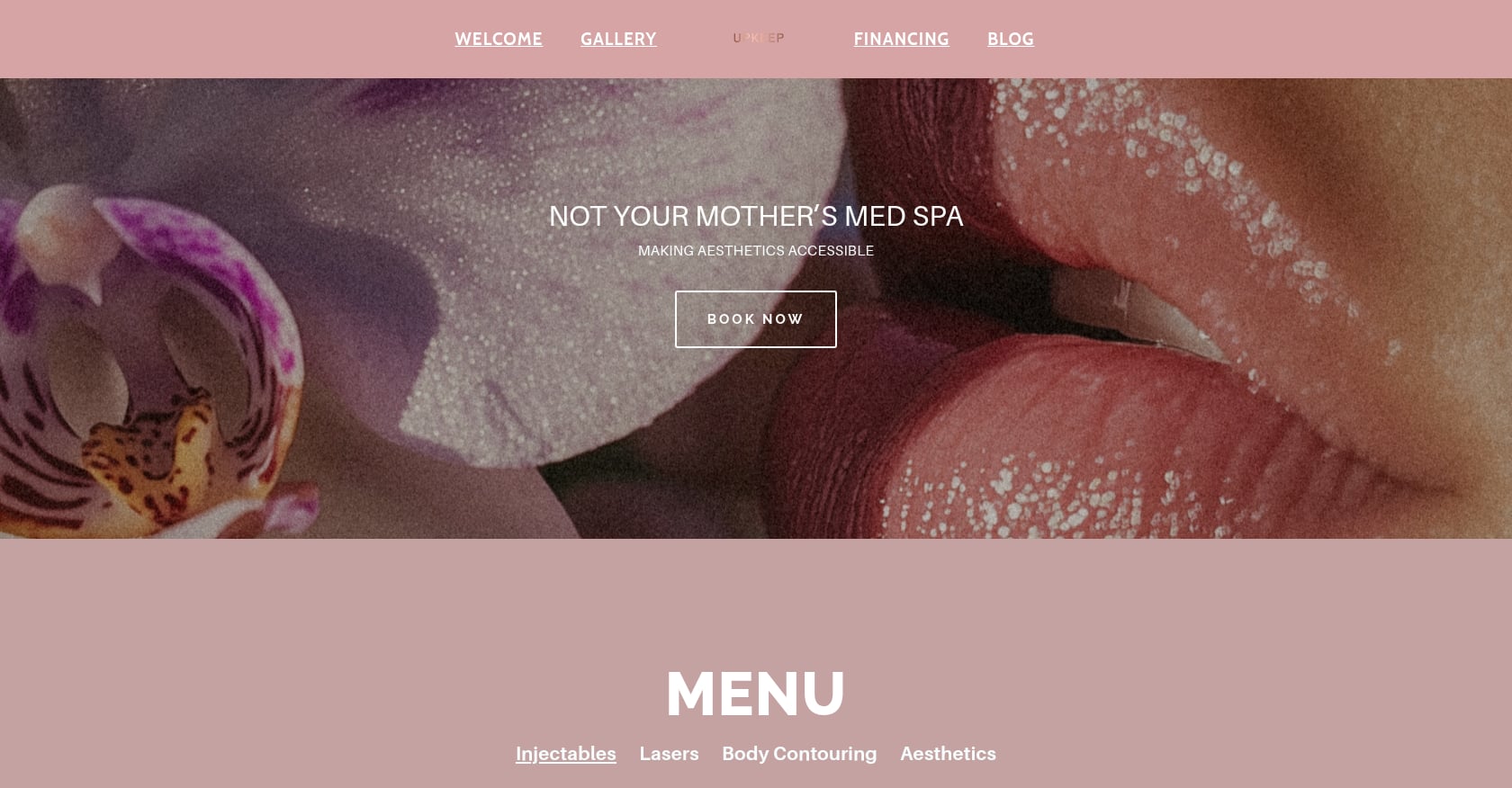 Upkeep Med Spa Screenshot