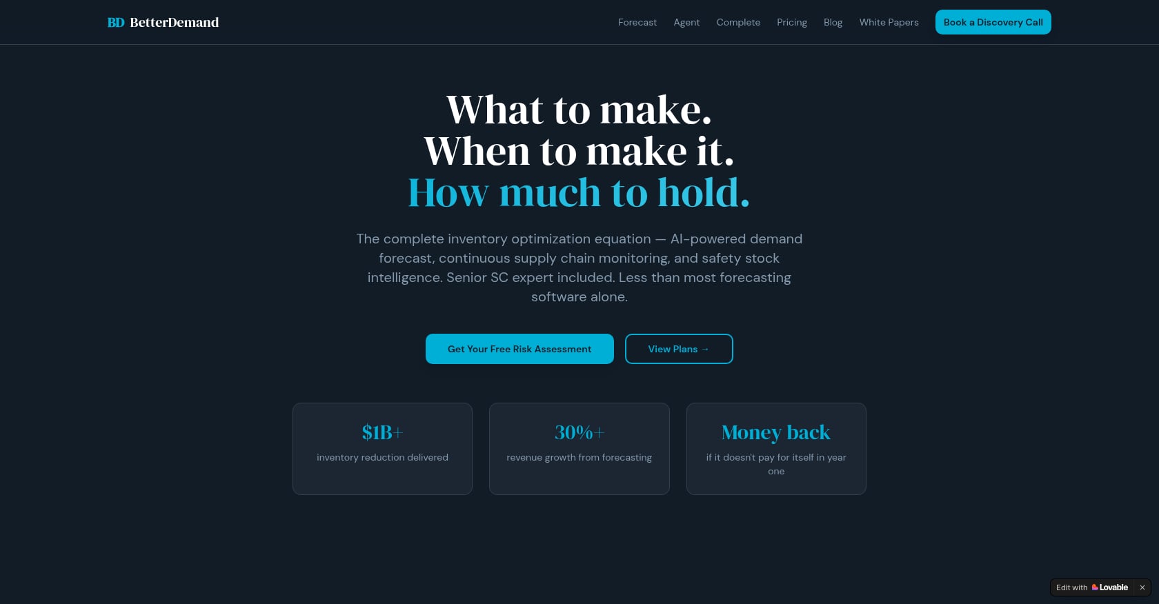 BetterDemand Screenshot