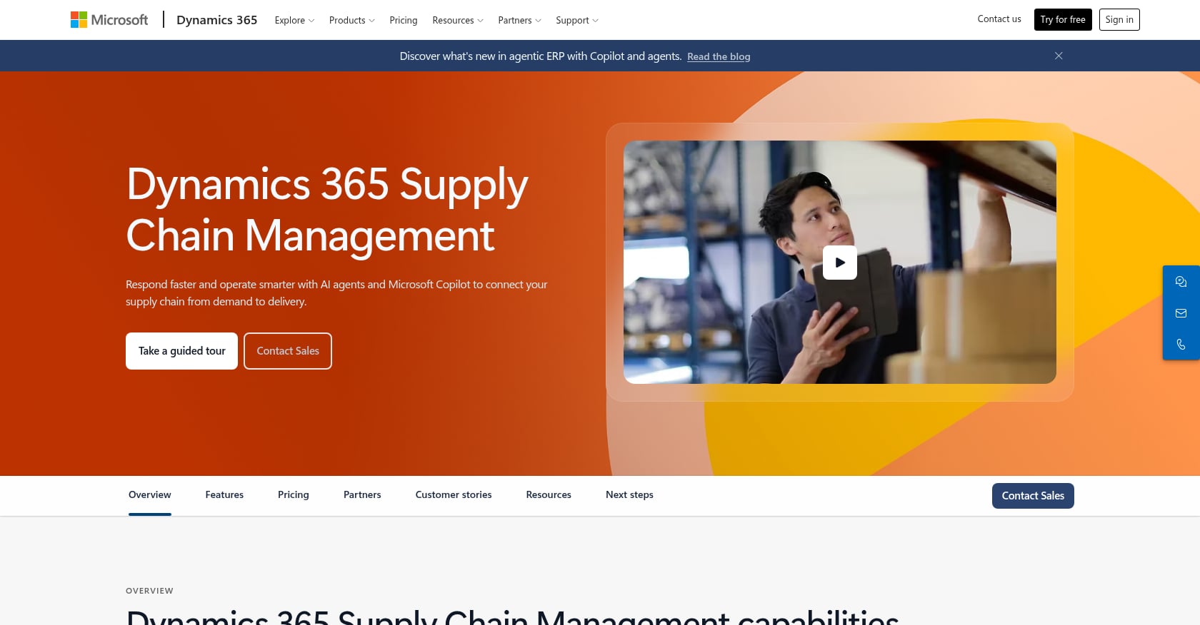 Microsoft Dynamics 365 Supply Chain Management Screenshot