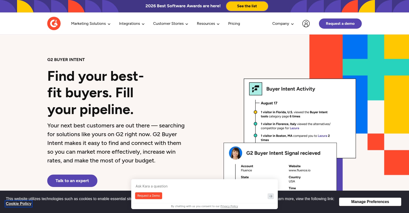 G2 Buyer Intent Screenshot