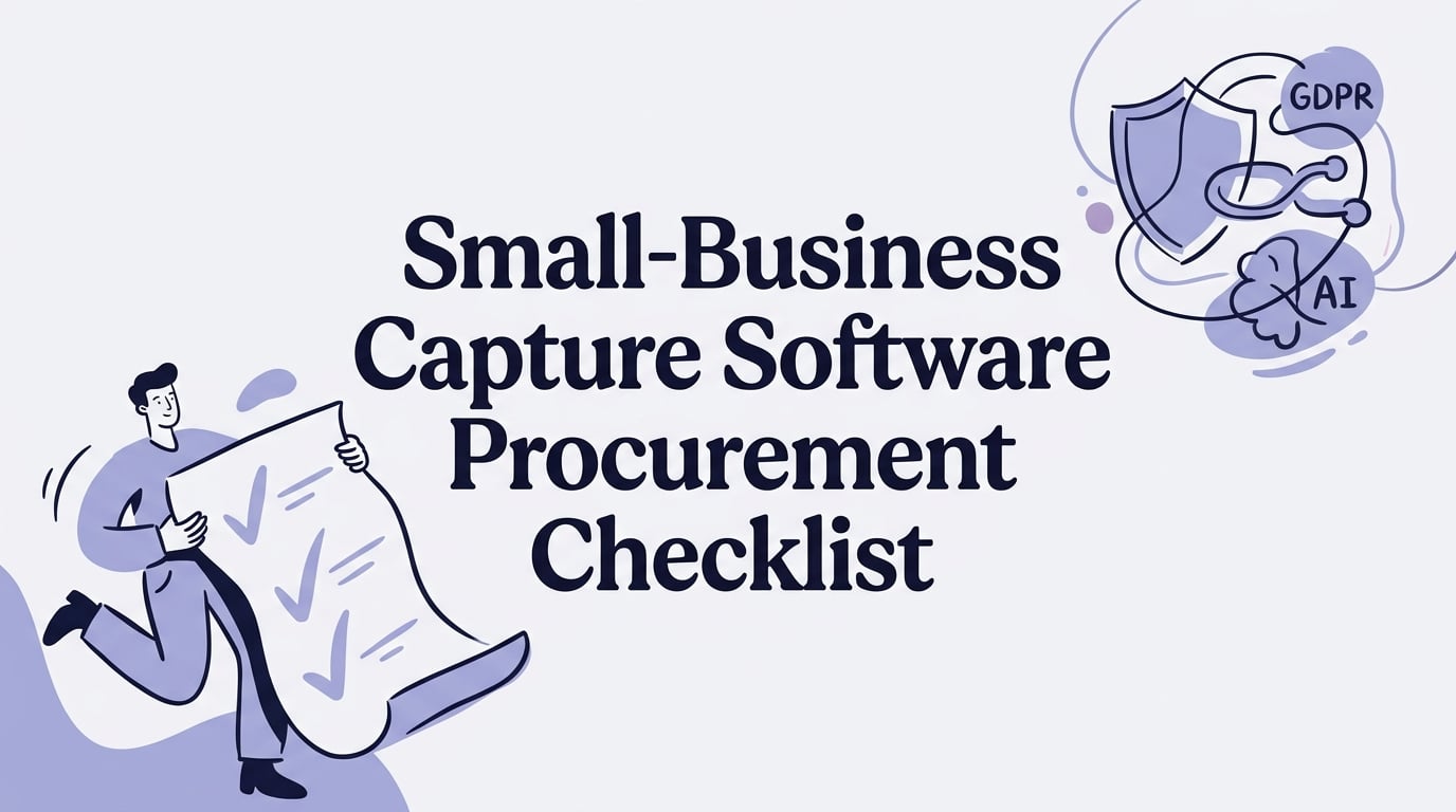 procurement checklist for small businesses buying capture software