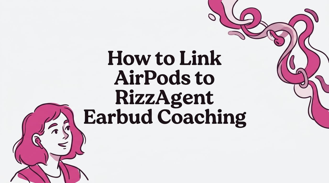 how to link airpods to rizzagent earbud coaching