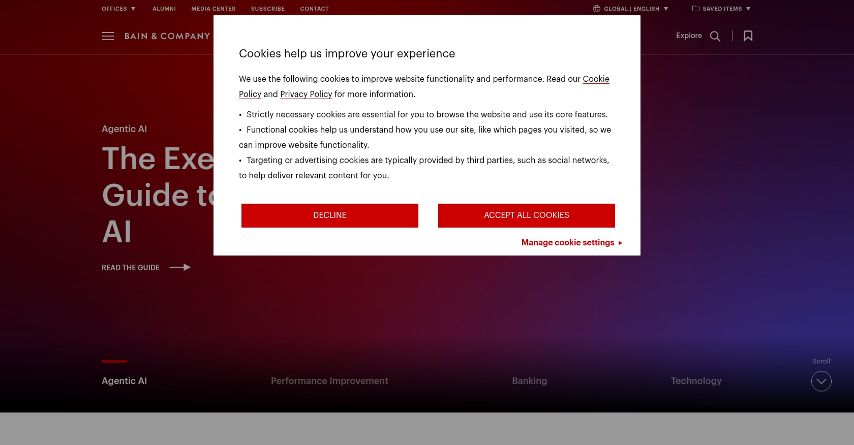 Bain & Company Screenshot
