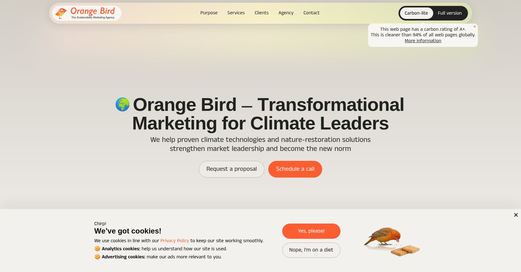 Orange Bird Screenshot