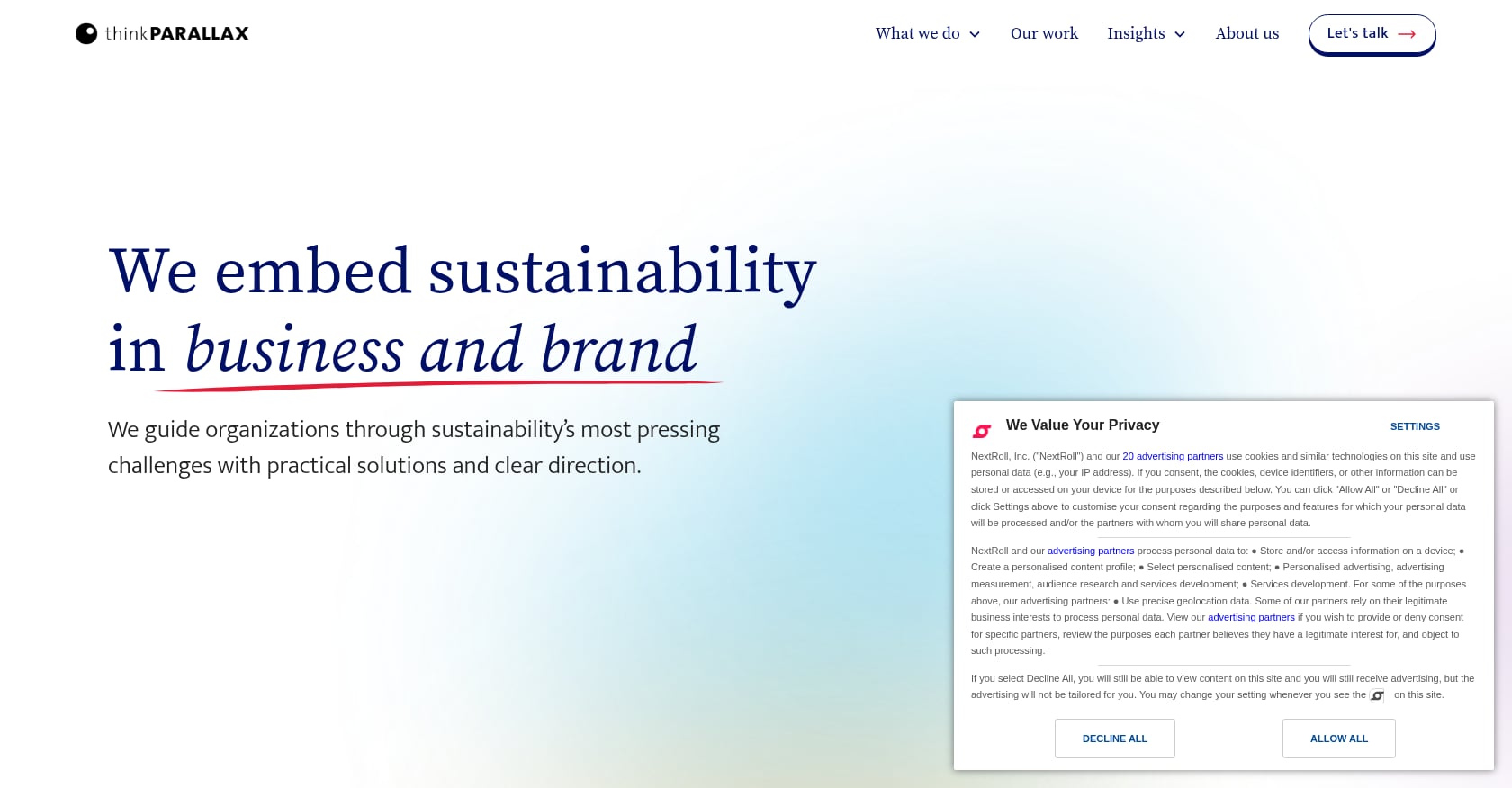 ThinkPARALLAX Screenshot