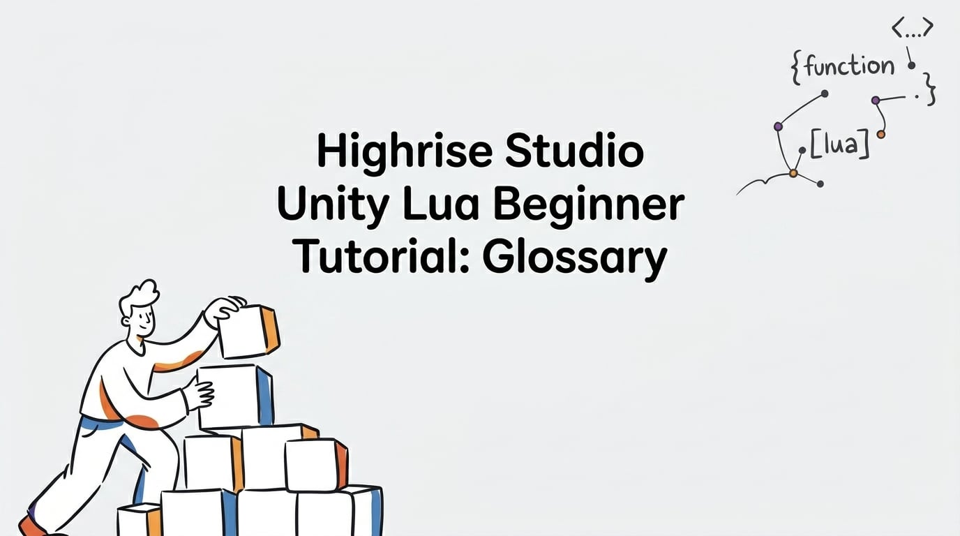 Highrise Studio Unity Lua Beginner Tutorial: Glossary 2026