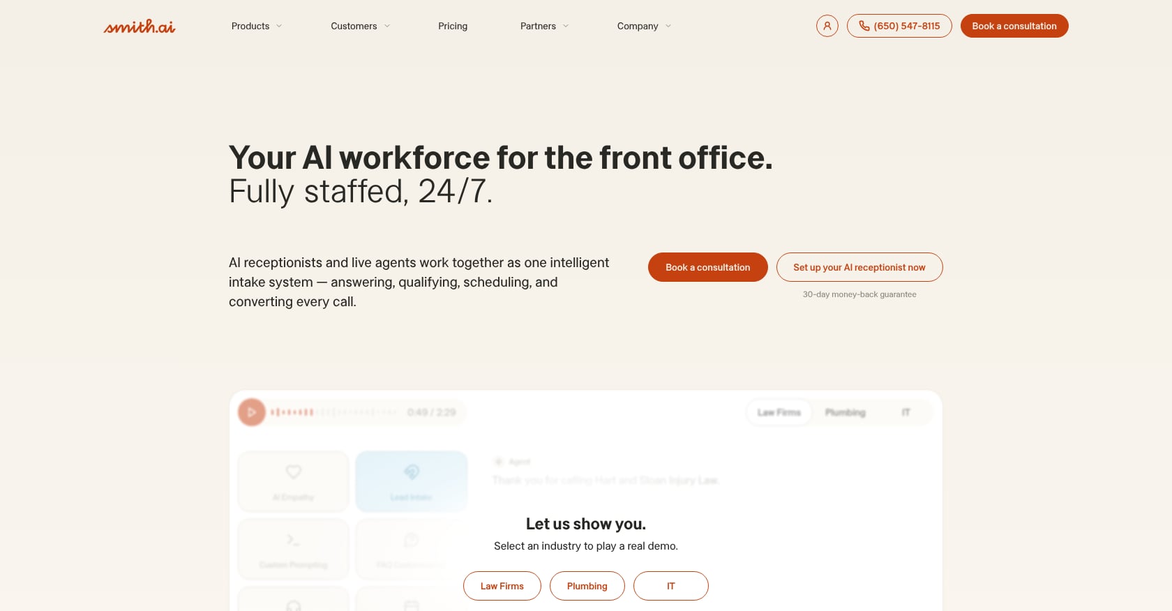 Smith.ai Screenshot