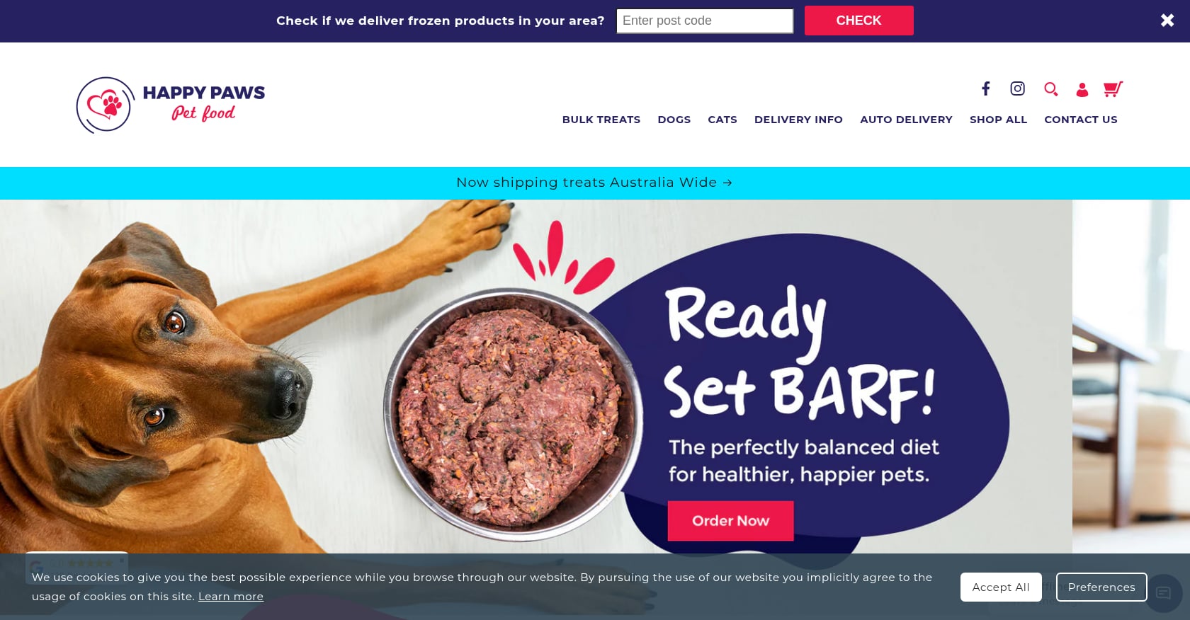 Happy Paws Pet Food Screenshot