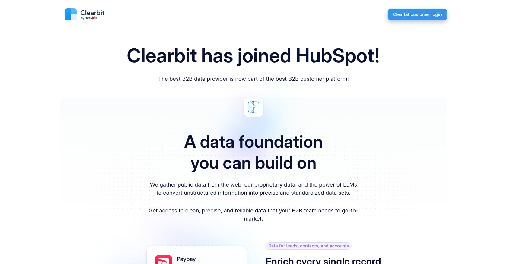 Clearbit (Breeze Intelligence by HubSpot) Screenshot