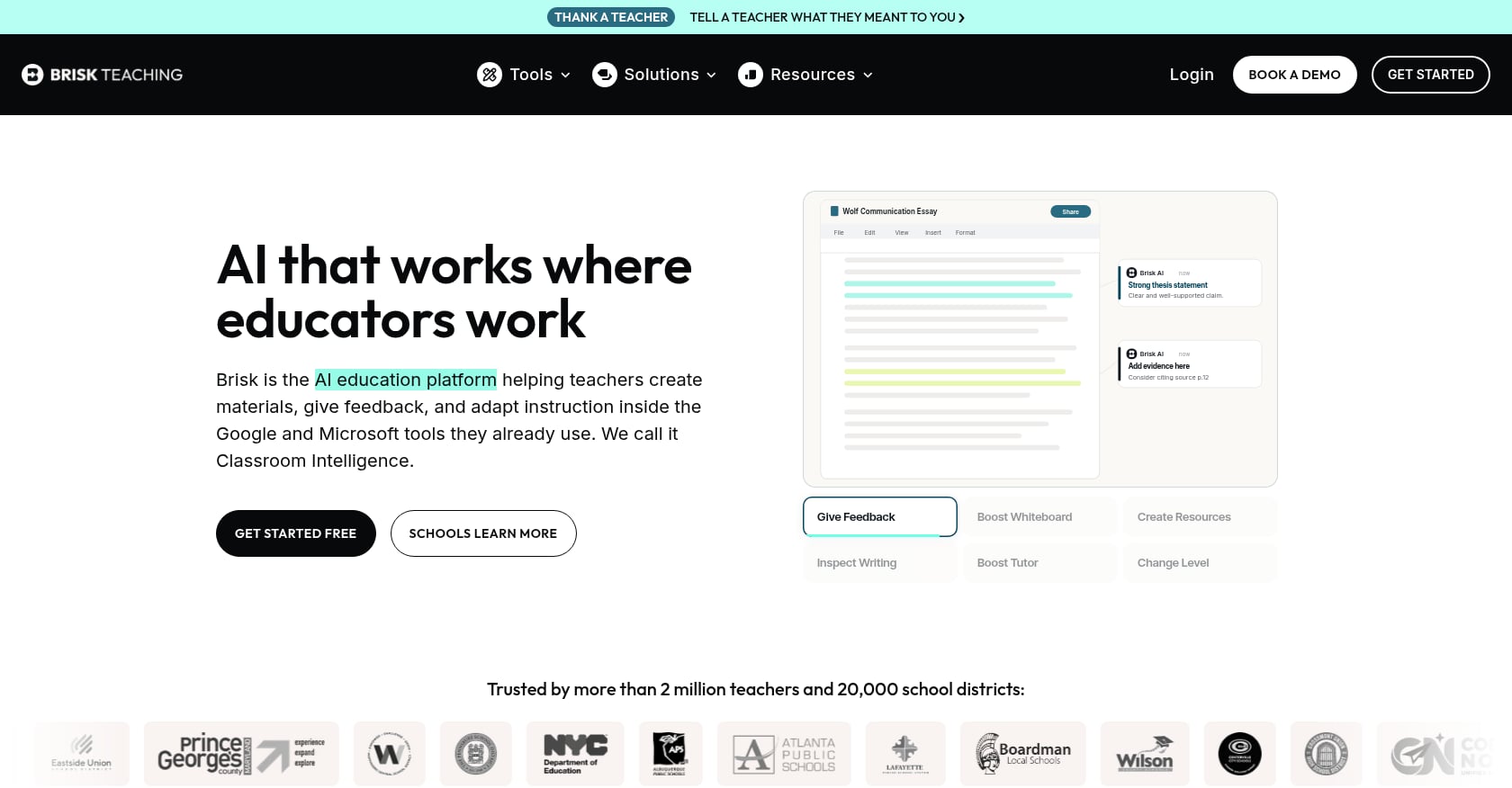 Brisk Teaching Screenshot