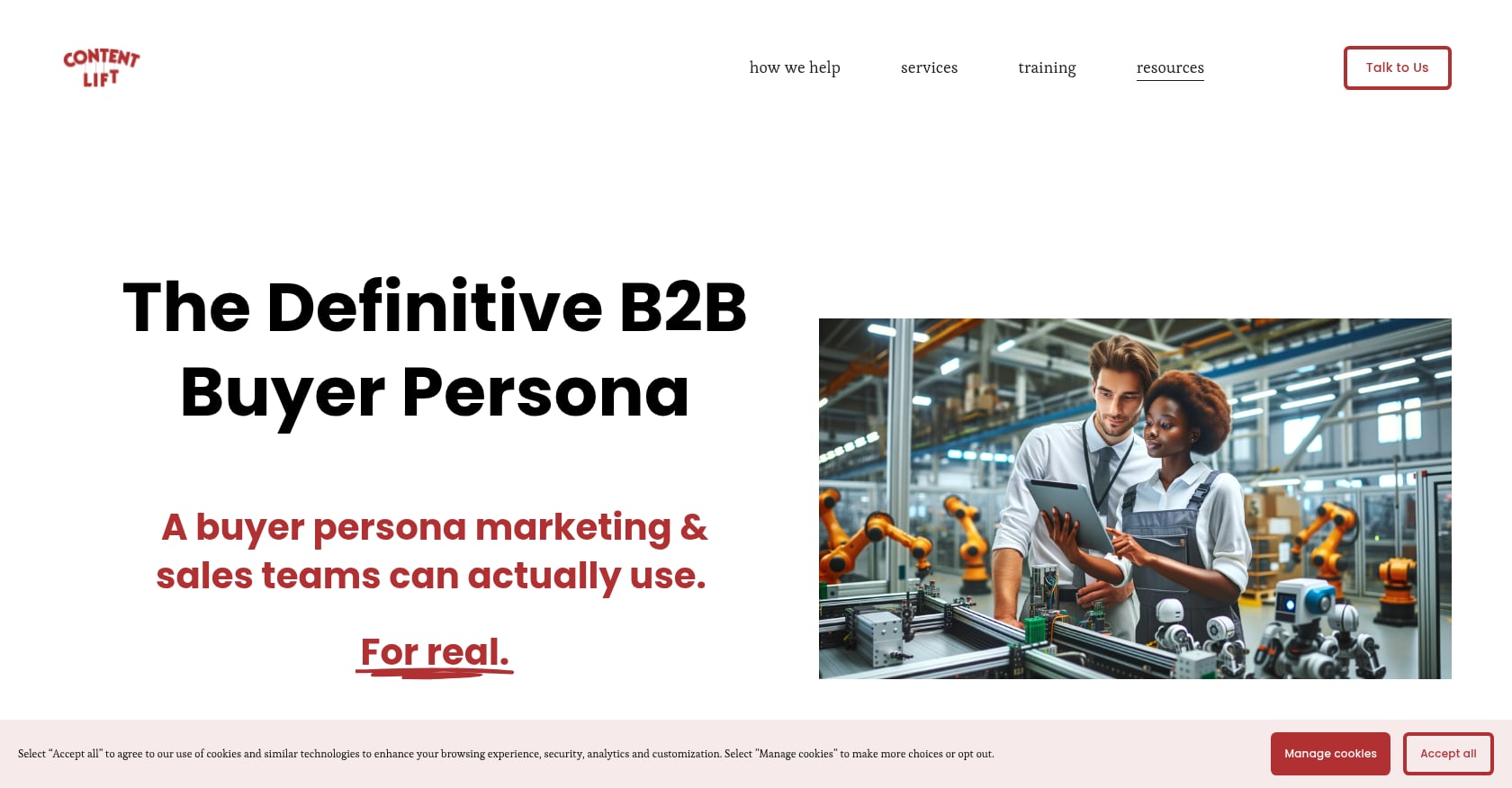 Content Lift B2B Buyer Persona Template Screenshot