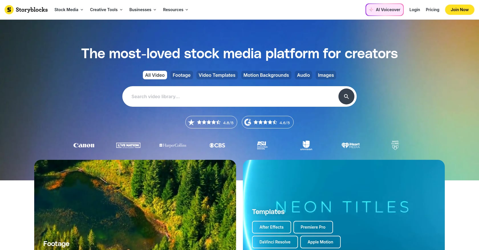 Storyblocks 截图
