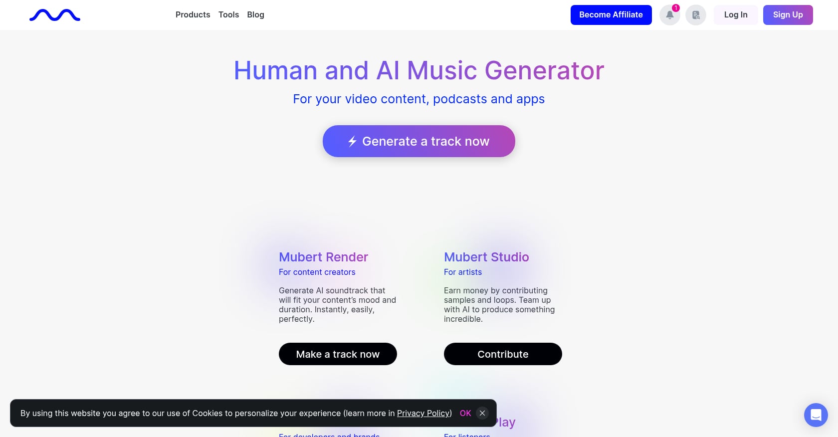 Mubert / Ai 音乐工具截图