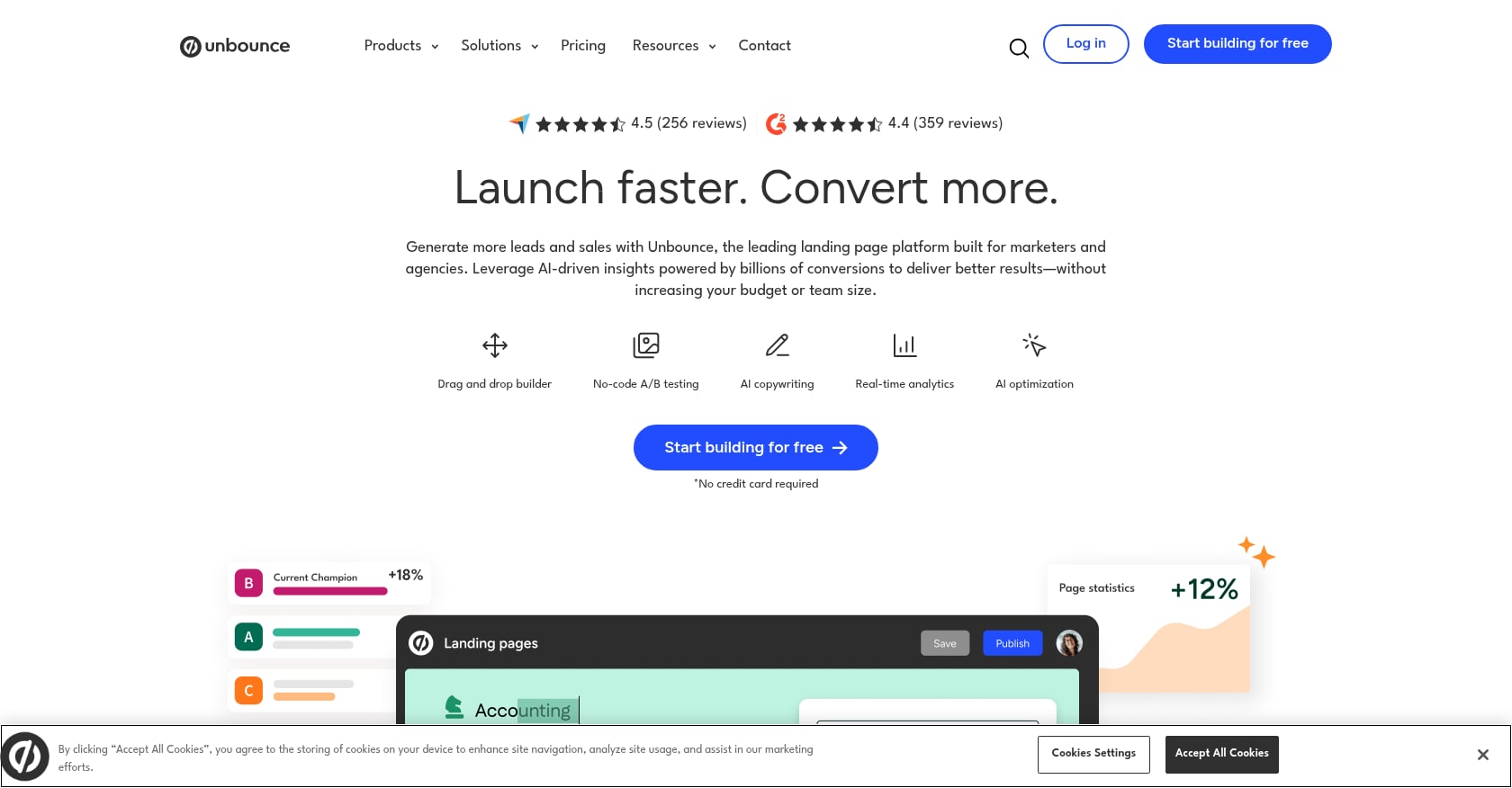 Unbounce Screenshot