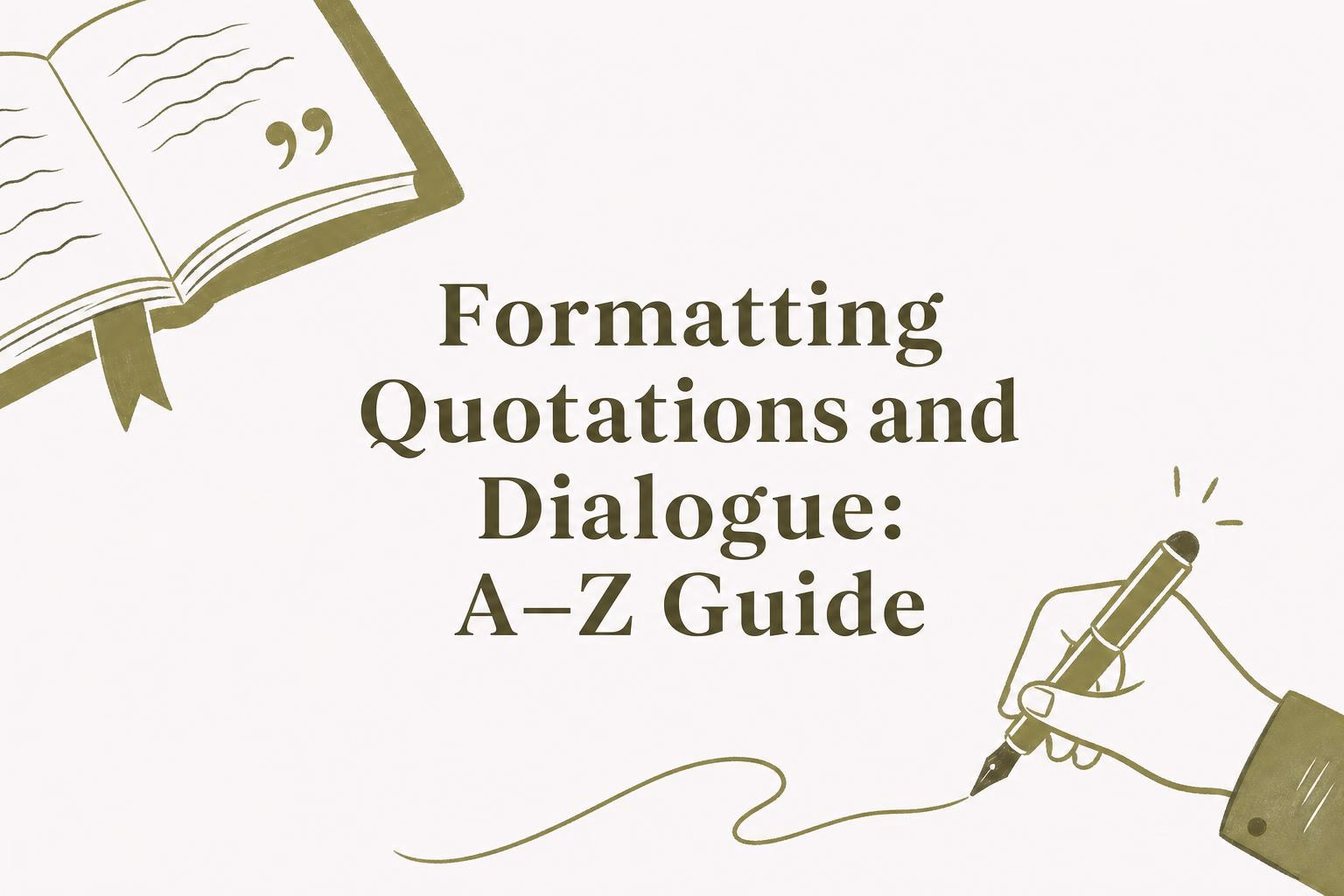 Formatting Quotations and Dialogue: A–Z Guide (2026)