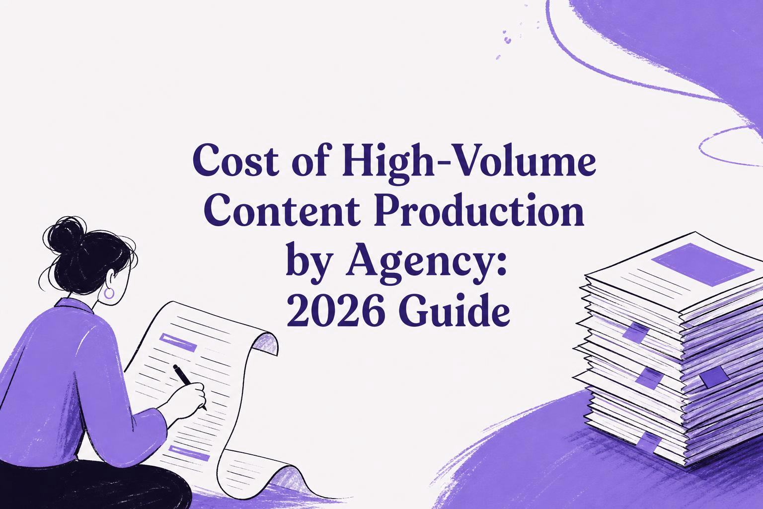 cost of high-volume content production by agency