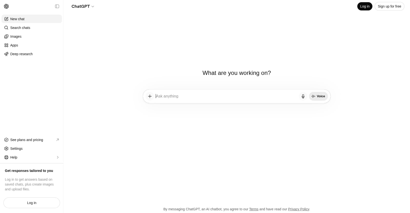 ChatGPT Screenshot