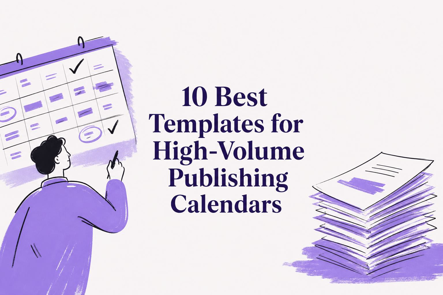 templates for high-volume publishing calendars