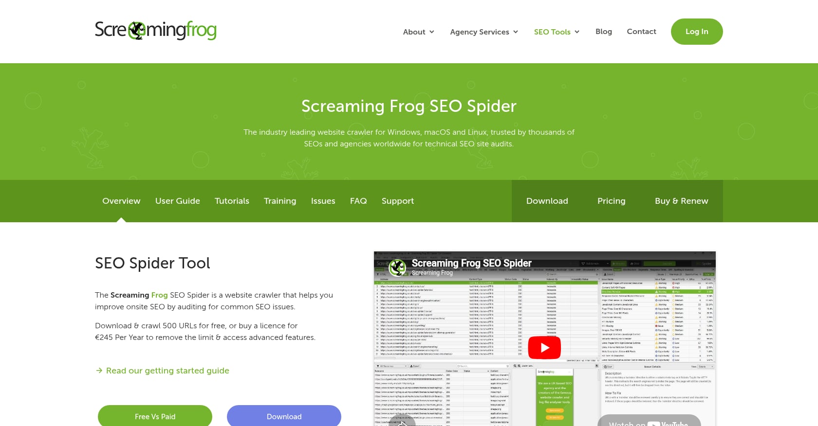 Screaming Frog SEO Spider Screenshot