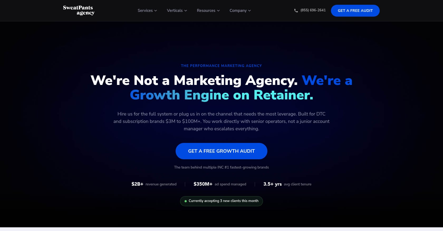 Sweat Pants Agency Screenshot