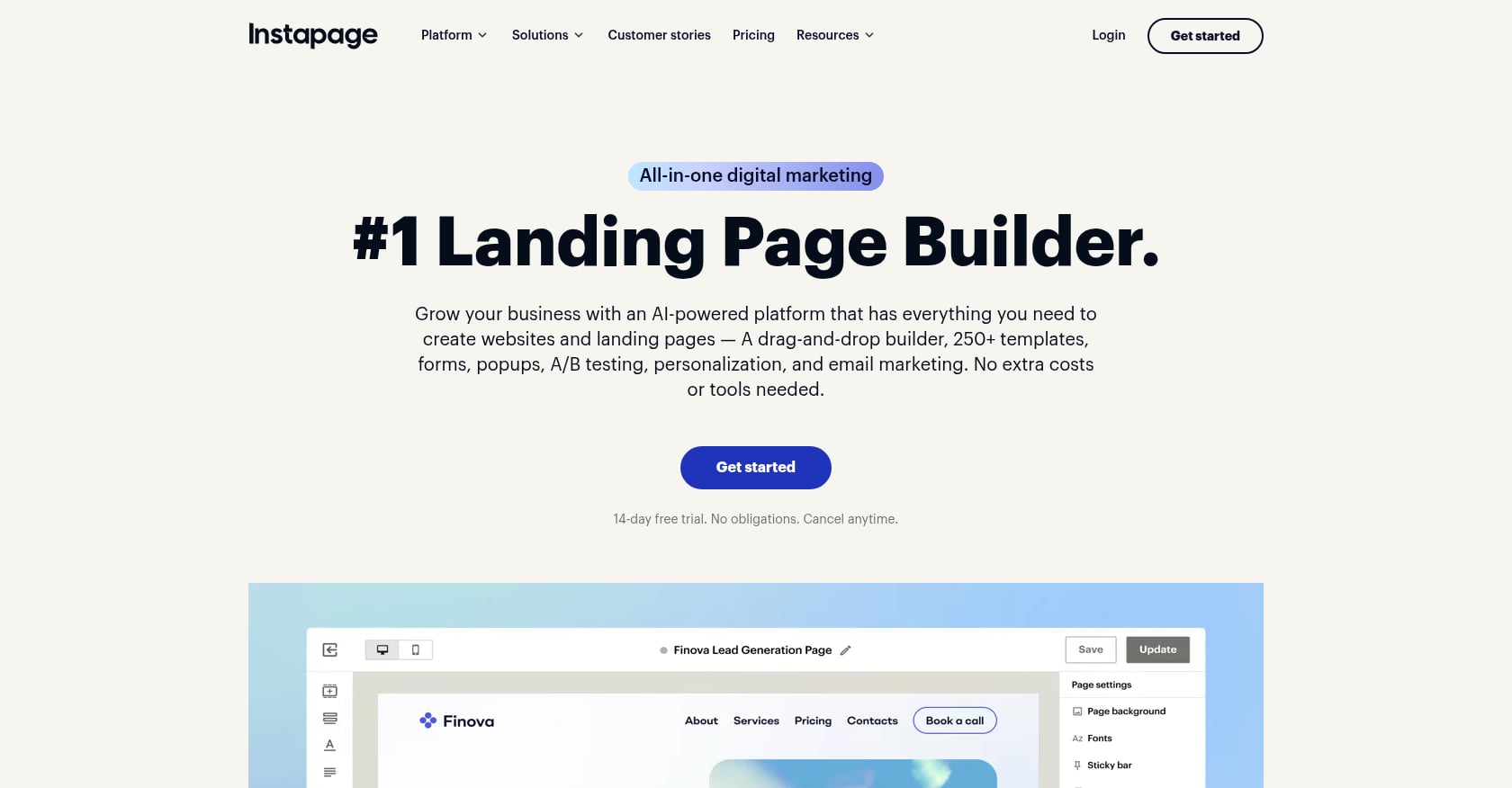 Instapage Screenshot