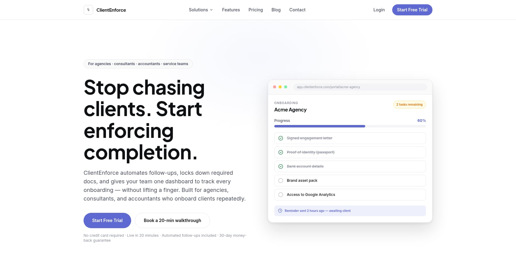 ClientEnforce Screenshot