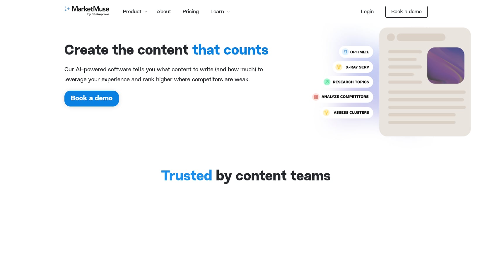 MarketMuse Screenshot