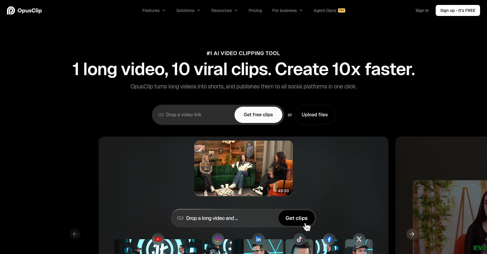 OpusClip Screenshot